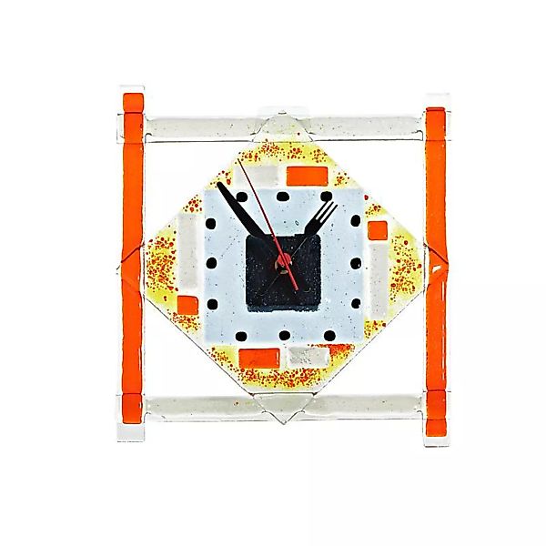Wanduhr Orange "Clockworld" (25x28cm) günstig online kaufen