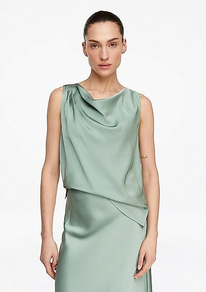 comma Blusentop Bluse Satin-Wasserfall-Top günstig online kaufen