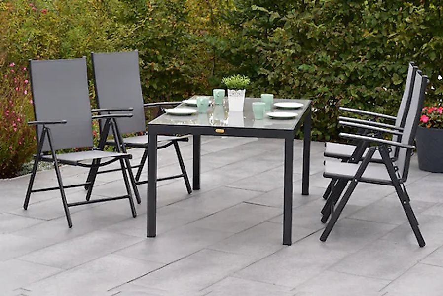 MERXX Garten-Essgruppe »»Amalfi«« Set, 5-fach verstellbare Rückenlehne, 5 S günstig online kaufen