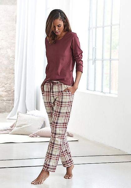 H.I.S Pyjama (2 tlg) mit karierter günstig online kaufen