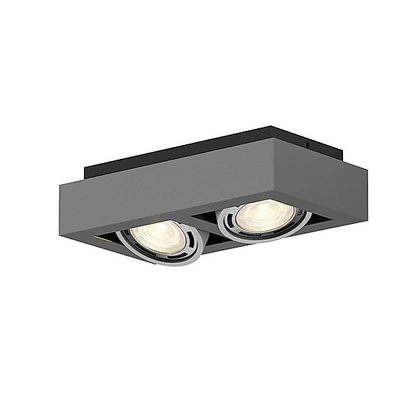 Arcchio Deckenlampe Ronka 9624449 Modern in Schwarz aus Aluminium 2-flammig günstig online kaufen