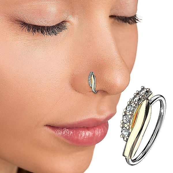 Taffstyle Nasenpiercing Piercing Biegbar filigrane Creole, günstig online kaufen