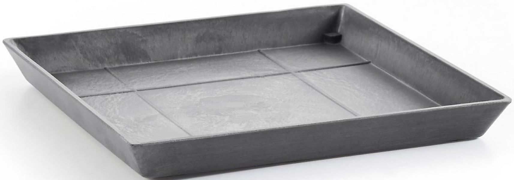 ECOPOTS Blumentopfuntersetzer SQUARE SAUCER Grey, BxTxH: 35,5x35,5x3,5 cm günstig online kaufen