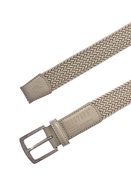 MUSTANG Flechtgürtel, Elastisch in Flechtoptik, mit markanten Lederdetails, günstig online kaufen