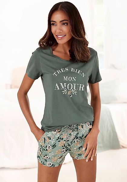 Vivance Dreams Shorty 2-teilig, 2 tlg. mit romantischem Blumendruck günstig online kaufen