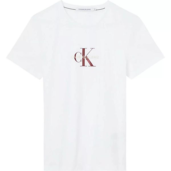 Calvin Klein Jeans Mid Scale Monogram Kurzärmeliges T-shirt S Bright White günstig online kaufen