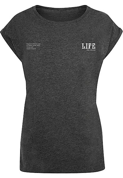 Merchcode T-Shirt "Merchcode Damen Ladies Life Extended Shoulder Tee", (1 t günstig online kaufen