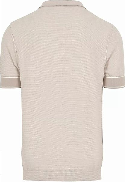Blue Industry Knitted Polo Shirt Struktur Beige - Größe XL günstig online kaufen