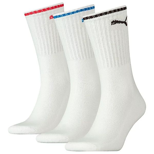 Puma Sport Crew Stripe Socken 3 Paare EU 47-49 White günstig online kaufen