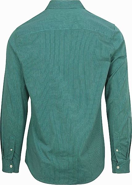 Scotch and Soda Hemd Essential Poplin Stripe Grun - Größe L günstig online kaufen