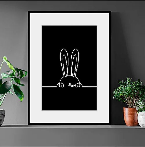 queence Bild »Felix«, Hase-Hase-Kunst-Modern-Hasen-Haustiere, (1 St.), HD P günstig online kaufen