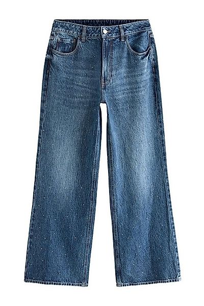 Next Weite Jeans Weite Jeans mit Verzierung aus 100 % Baumwolle (1-tlg) günstig online kaufen