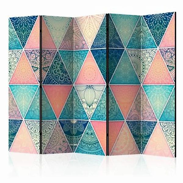 artgeist Paravent Oriental Triangles II [Room Dividers] mehrfarbig Gr. 225 günstig online kaufen