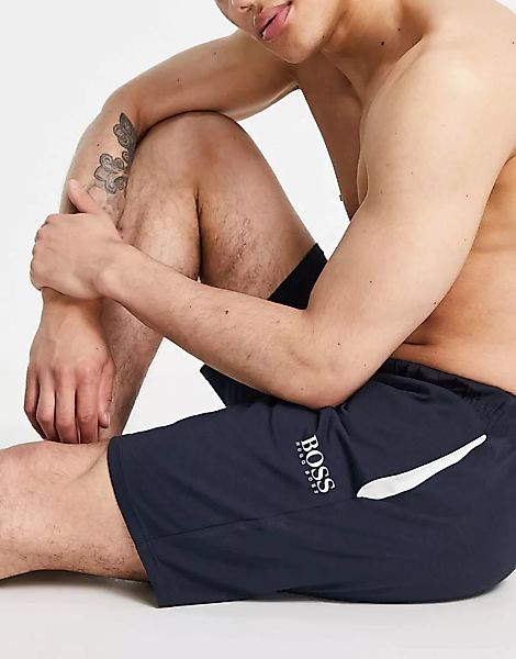 BOSS Bodywear – Shorts in Marineblau/Rosa günstig online kaufen