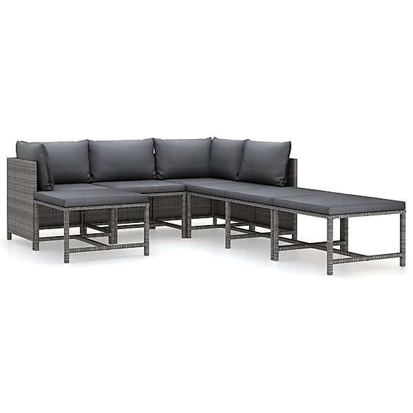 vidaXL Gartenlounge-Set 7-tlg. Garten-Lounge-Set mit Kissen günstig online kaufen
