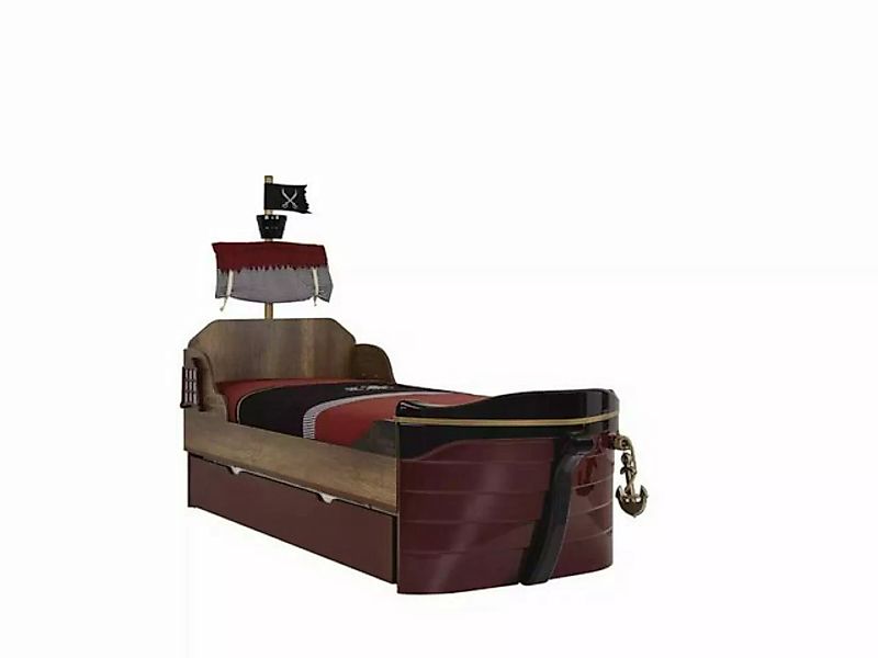 JVmoebel Bett Modern Funktionsbett Kinderbett Bett Holz Jugendbett Braun (1 günstig online kaufen