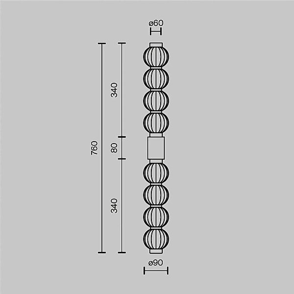 LED Wandleuchte Amulet in Transparent und Gold 19W 800lm günstig online kaufen