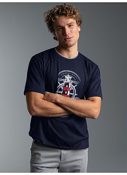 Trigema T-Shirt TRIGEMA T Shirt mit Leuchtturm Motiv (1-tlg) günstig online kaufen