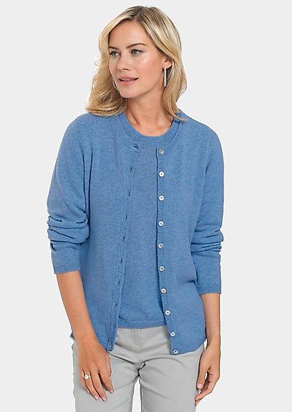 GOLDNER Strickjacke Kurzgröße: Kaschmirstrickjacke mit Rundhals günstig online kaufen