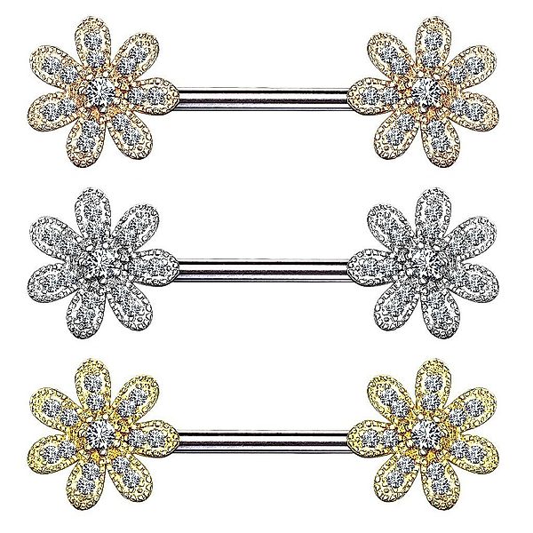 Taffstyle Intimpiercing Intim Brustpiercing Barbell Kristall günstig online kaufen