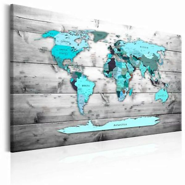 artgeist Wandbild World Map: Blue World blau/grau Gr. 60 x 40 günstig online kaufen
