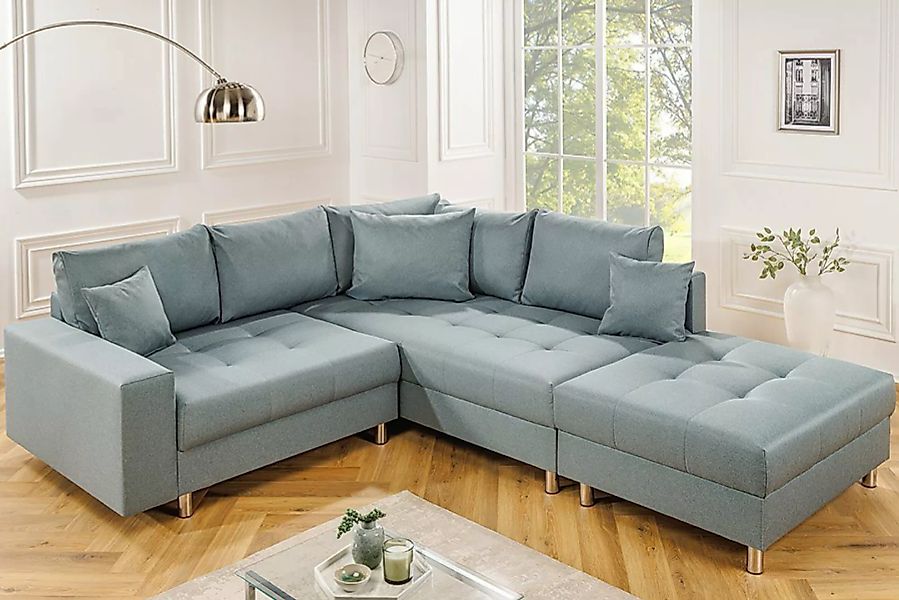 riess-ambiente Ecksofa KENT 220cm aqua, Set 2 Teile, Wohnzimmer · Couch · S günstig online kaufen