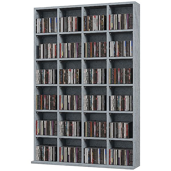 HOMCOM CD- und DVD-Aufbewahrung, Multimedia-Aufbewahrungsmöbel mit 24 Fäche günstig online kaufen