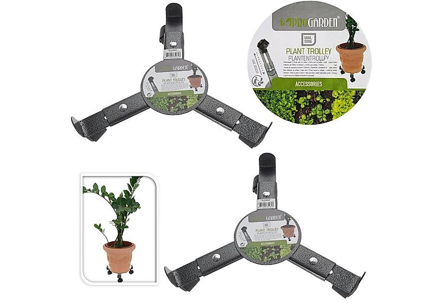 Progarden Pflanzenroller Pflanzenwagen Blumenroller Metall max. 50 KG Ø 2er günstig online kaufen