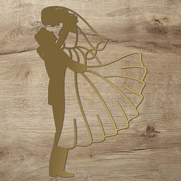 Namofactur 3D-Wandtattoo Hochzeit Deko Brautpaar Wandbild günstig online kaufen