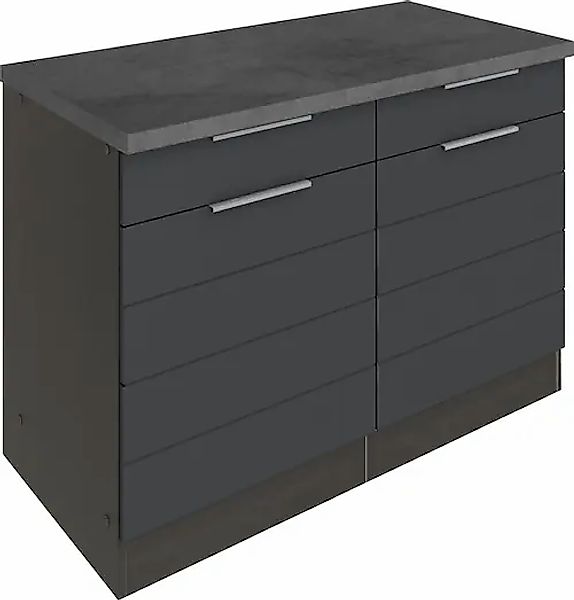 KOCHSTATION Unterschrank "KS-Luhe", 120 cm breit, für viel Stauraum, MDF-Fr günstig online kaufen