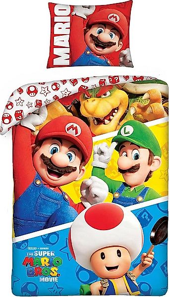 Halantex Jugendbettwäsche Halantex Nintendo Super Mario Bettwäsche Bettbezu günstig online kaufen