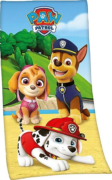 PAW PATROL Badetuch Paw Patrol, Velours (1-St), mit niedlichem Motiv günstig online kaufen