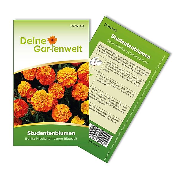 Deine Gartenwelt Studentenblume Tagetes Bonita Mischung Samen günstig online kaufen