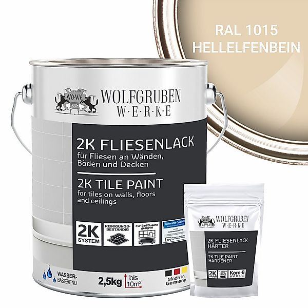 WO-WE Fliesenlack 2K Fliesenfarbe Fliesen Lack Bodenfliesen W712, 2,5Kg, Se günstig online kaufen