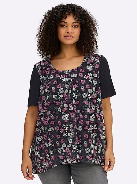 Sheego Klassische Bluse Tunika Kurzarm günstig online kaufen