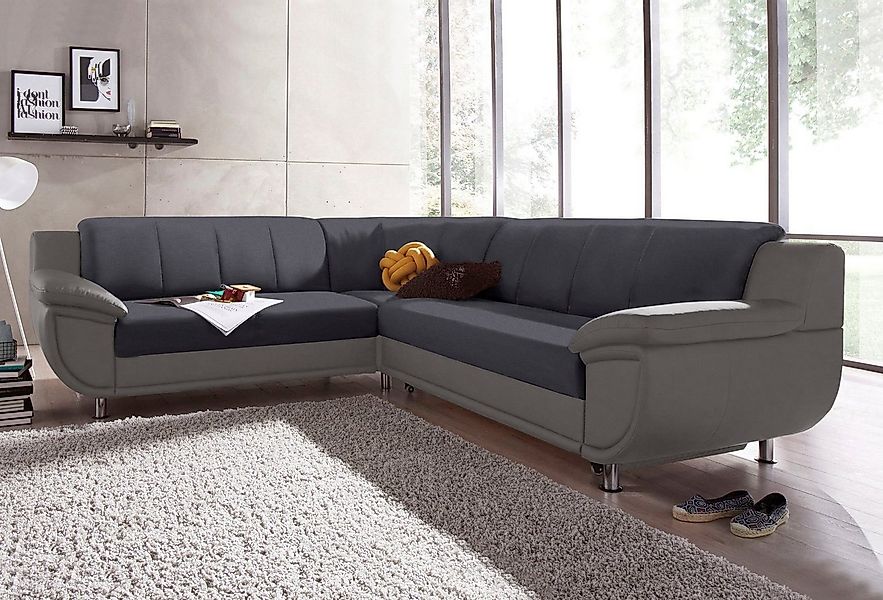 TRENDMANUFAKTUR Ecksofa Rondo 3, zeitlos und modern, im Materialmix, L-Form günstig online kaufen