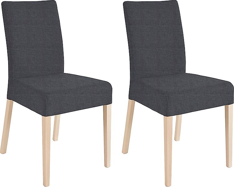 Home affaire 4-Fußstuhl »Umag« (Set) 2 Stk. Strukturstoff Sitz und Rücken g günstig online kaufen