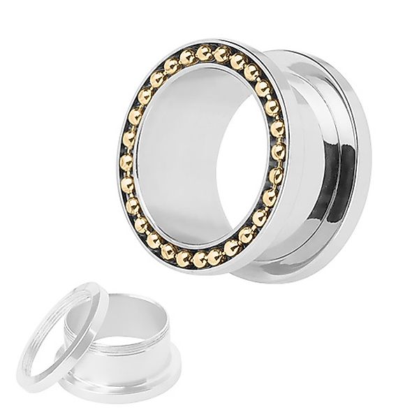 Taffstyle Plug Piercing Silber mit Stahl günstig online kaufen
