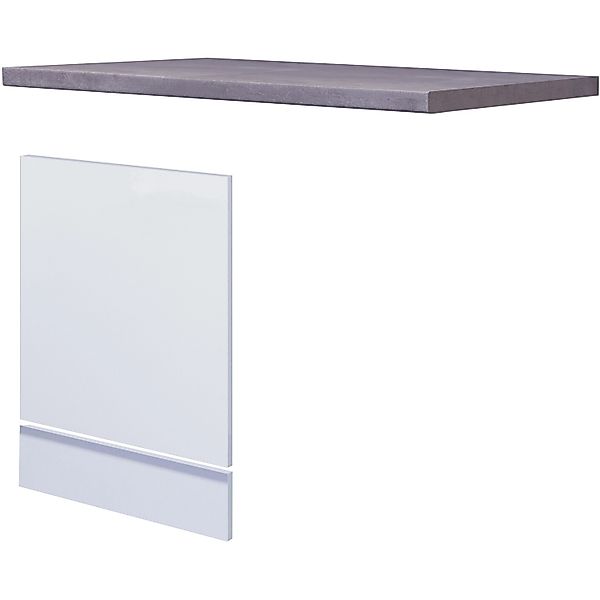 Flex-Well Exclusiv Küchen-Geschirrspüler-Paket teilintegriert Joelina Weiß günstig online kaufen