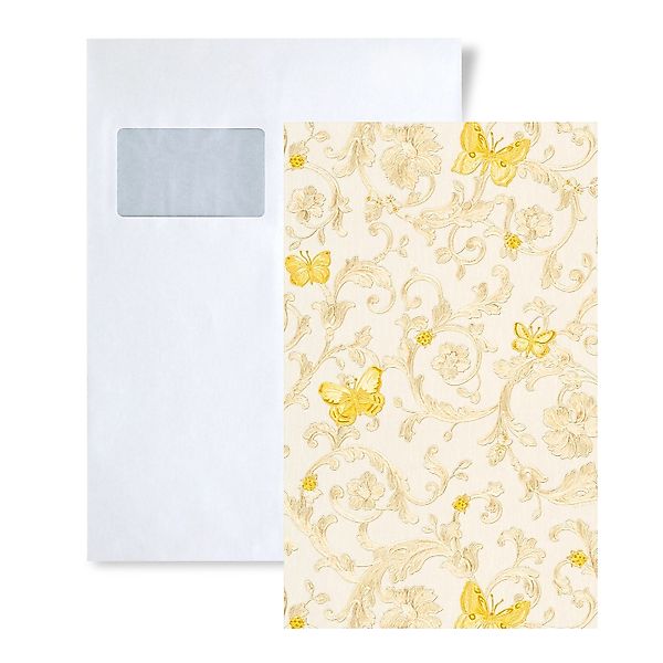 PROFHOME 1 MUSTERSTÜCK S-343251-GU DIN A4 MUSTER der Blumen Tapete günstig online kaufen