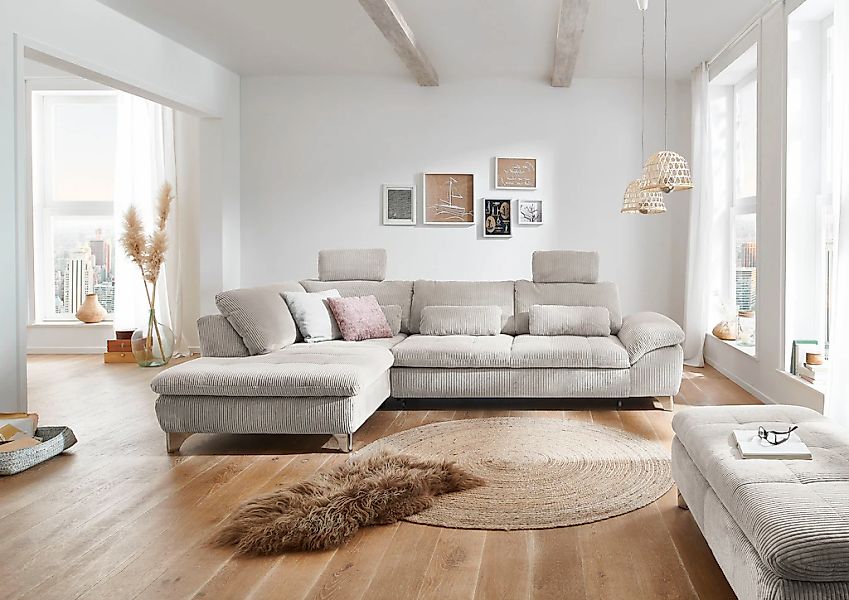 Die PlanBar Ecksofa "MP-IN14007 L-Form" wahlweise mit Bettfunktion und vers günstig online kaufen