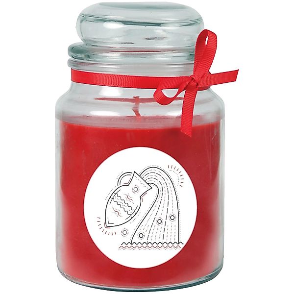 HS Candle Duftkerze & Glas Sternzeichen Rose 110 Stunden Wassermann günstig online kaufen