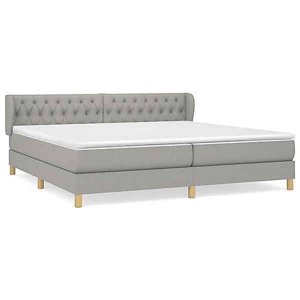 vidaXL Boxspringbett mit Matratze Hellgrau 200x200 cm Stoff1372088 günstig online kaufen