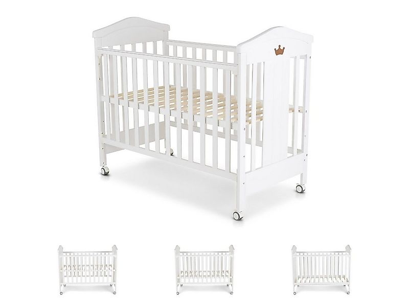 Cangaroo Komplettbett Babybett Wing 120 x 60 cm, Holz Buche, 3 Höhenpositio günstig online kaufen