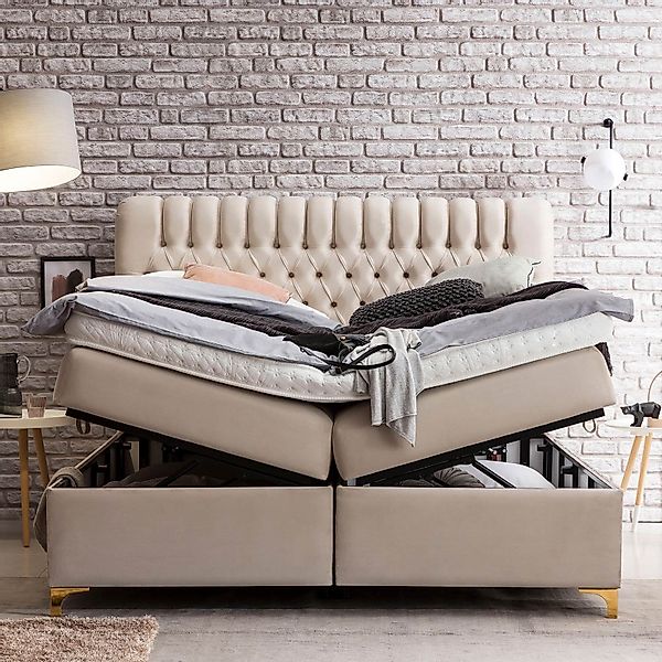 BettCo Stauraumbett Boxspringbett mit Bettkasten Chester günstig online kaufen