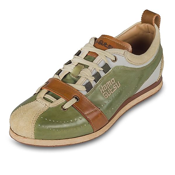 Kamo-Gutsu Herren Sneaker Leder grün/beige (TIFO-017 günstig online kaufen