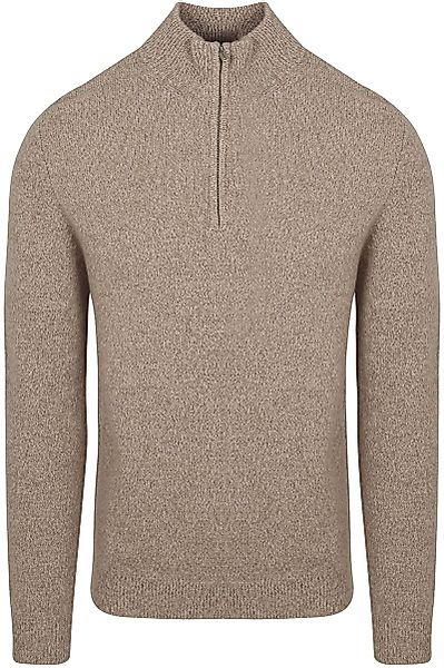 Profuomo Half Zip Pullover Wolle Blend Sand - Größe XXL günstig online kaufen