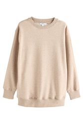 Next Longsweatshirt Angerautes Relaxed Fit Oversized-Sweatshirt günstig online kaufen