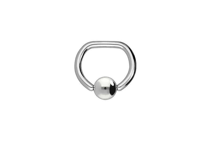 PIERCINGLINE Nasenpiercing Chirurgenstahl Klemmkugelring D-FORM (Klemm-Ring günstig online kaufen