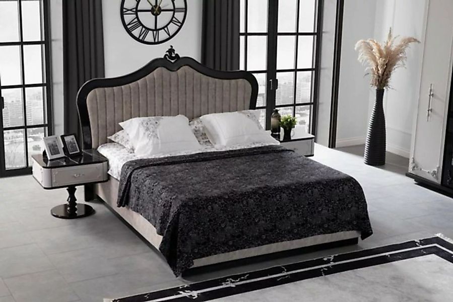 JVmoebel Bett Schlafzimmer Bett Polster Design Luxus Beige Modern (Nur Bett günstig online kaufen